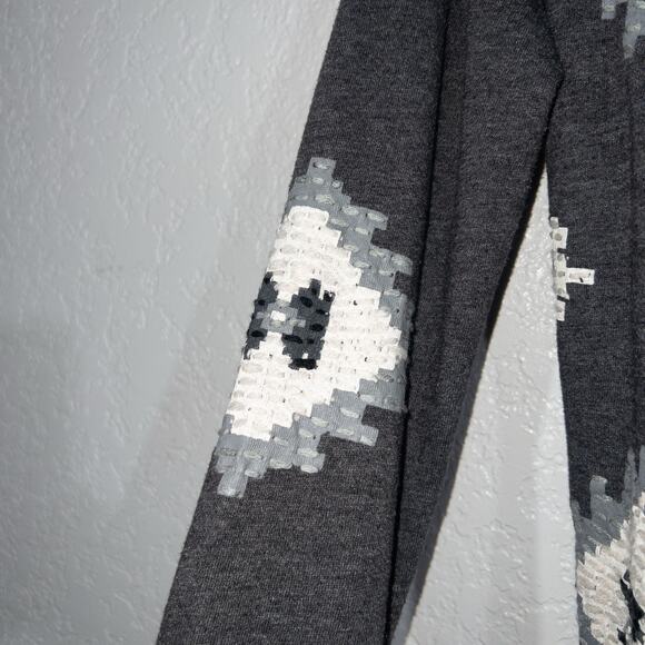 Lucky‎ Bliss x Lucky Brand Gray Aztec Tie Waist Cardigan Size Small - Picture 2 of 5